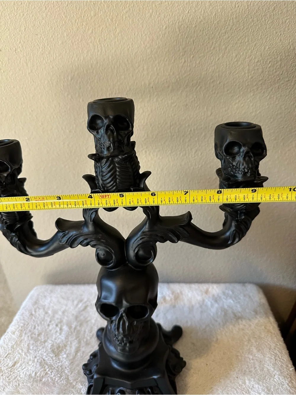 Set Of 2 Martha Stewart Halloween Candelabra Candle Holders Black Resin 11” NWT